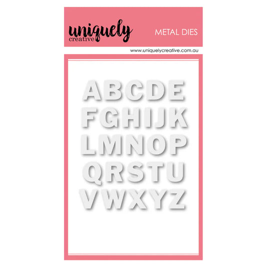 SMALL UPPERCASE ALPHA DIE SET BY UNIQUELY CREATIVE