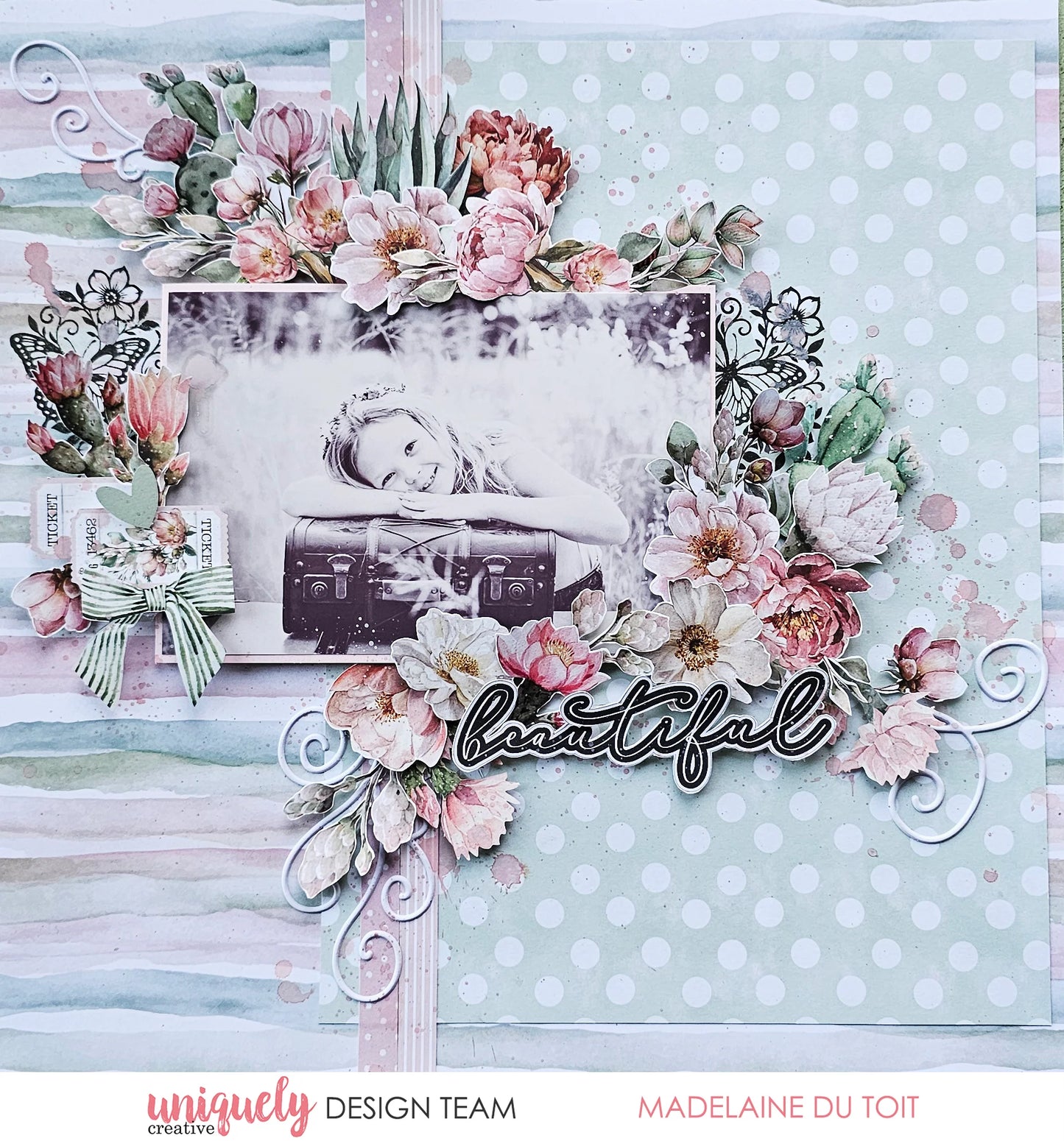 WHITE FLOURISH PUFFY STICKERS PACK BY UNIQUELY CREATIVE