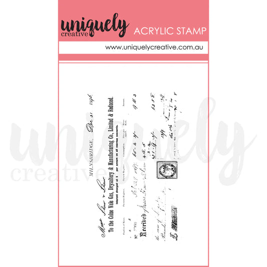 VINTAGE RECEIPT MARK MAKING STAMP - UNIQUELY CREATIVE