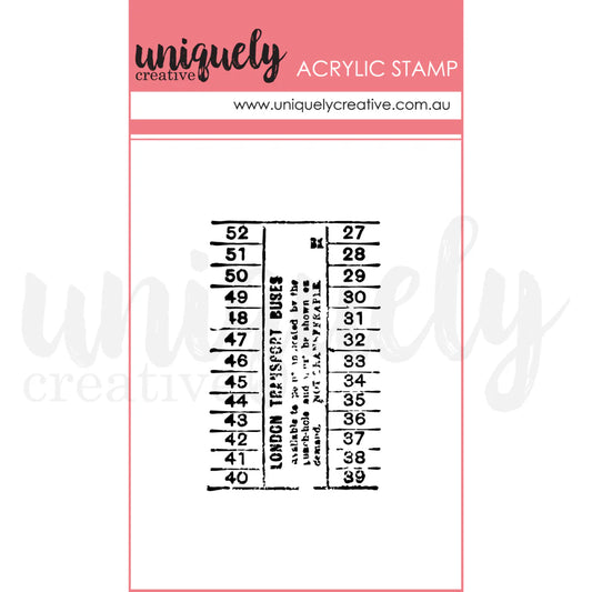 VINTAGE BUS TICKET MARK MAKING STAMP - UNIQUELY CREATIVE