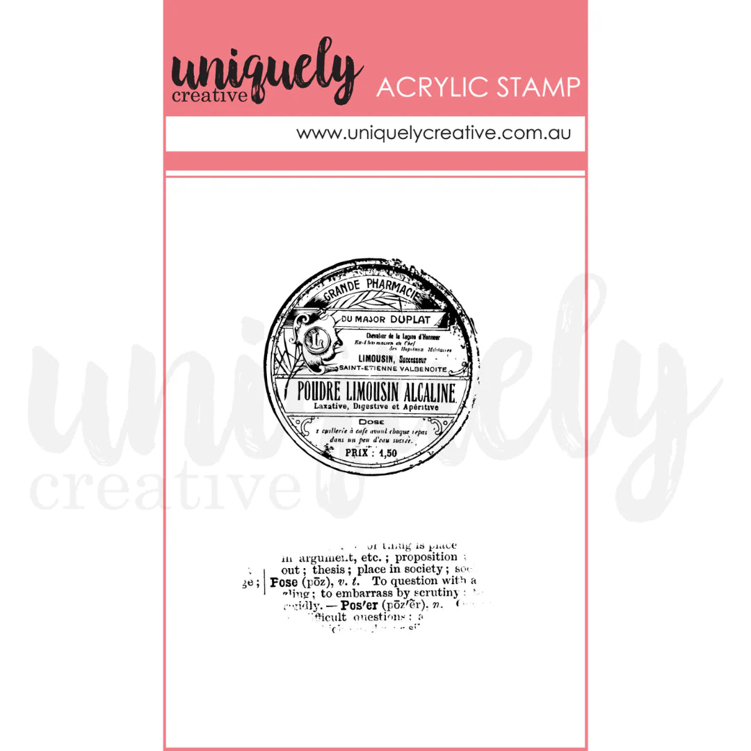 VINTAGE DICTIONARY MARK MAKING STAMP - UNIQUELY CREATIVE