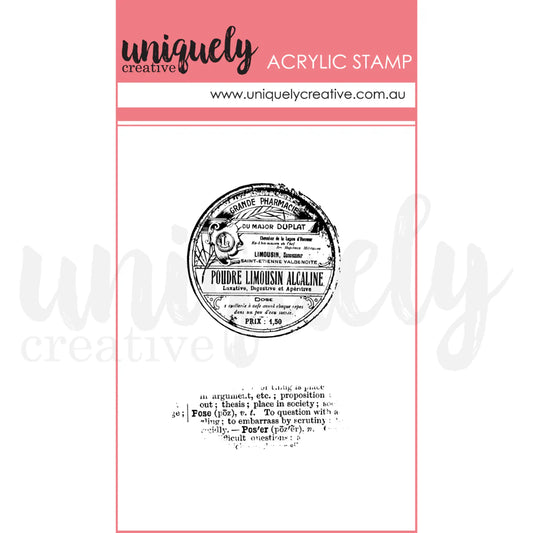 VINTAGE DICTIONARY MARK MAKING STAMP - UNIQUELY CREATIVE