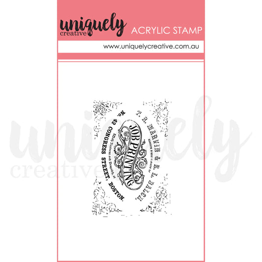 VINTAGE PRINTER MARK MAKING MINI STAMP - UNIQUELY CREATIVE