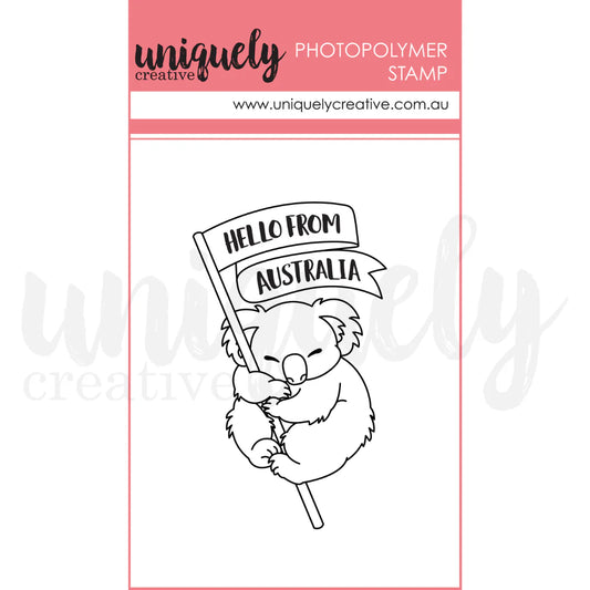 HELLO FROM AUSTRALIA MARK MAKING STAMP - UNIQUELY CREATIVE