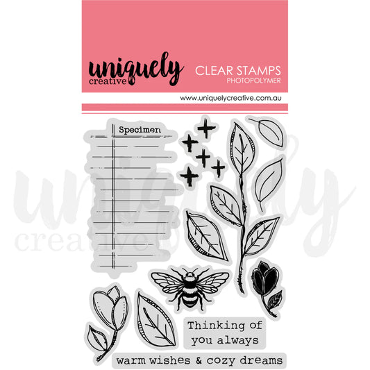 BOTANICAL ART JOURNAL PHOTOPOLYMER STAMP SET - UNIQUELY CREATIVE