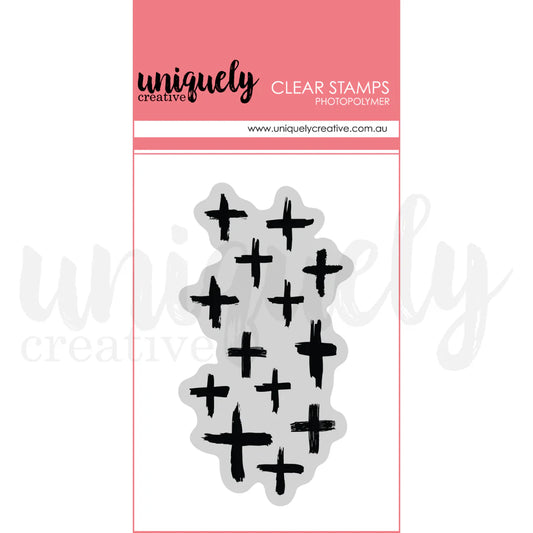 RANDOM CROSSES PHOTOPOLYMER STAMP - UNIQUELY CREATIVE
