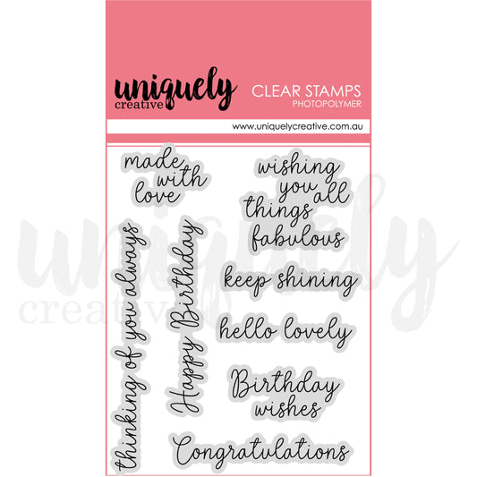 CELEBRATION SENTIMENTS STAMP - UNIQUELY CREATIVE