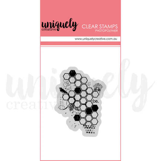 BOTANICAL HONEYCOMB PHOTOPOLYMER STAMP - UNIQUELY CREATIVE