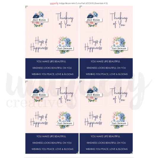 INDIGO BLOOM CUT-A-PART SHEET MINI BY UNIQUELY CREATIVE