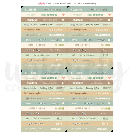 BOTANICAL CHRONICLES MINI CUT-A-PART SHEET BY UNIQUELY CREATIVE