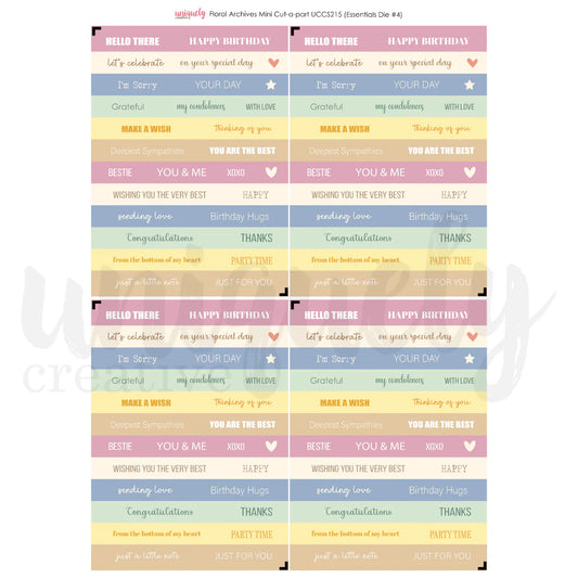 FLORAL ARCHIVES MINI CUT-A-PART SHEET BY UNIQUELY CREATIVE