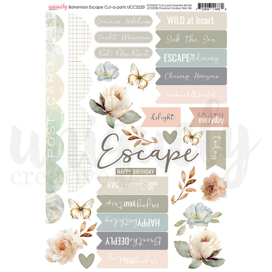 BOHEMIAN ESCAPE CUT-A-PART SHEET