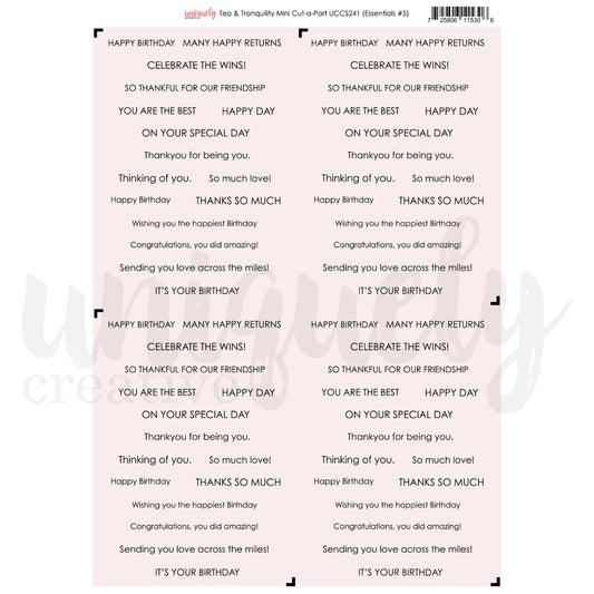 TEA & TRANQUILITY MINI CUT-A-PART BY UNIQUELY CREATIVE