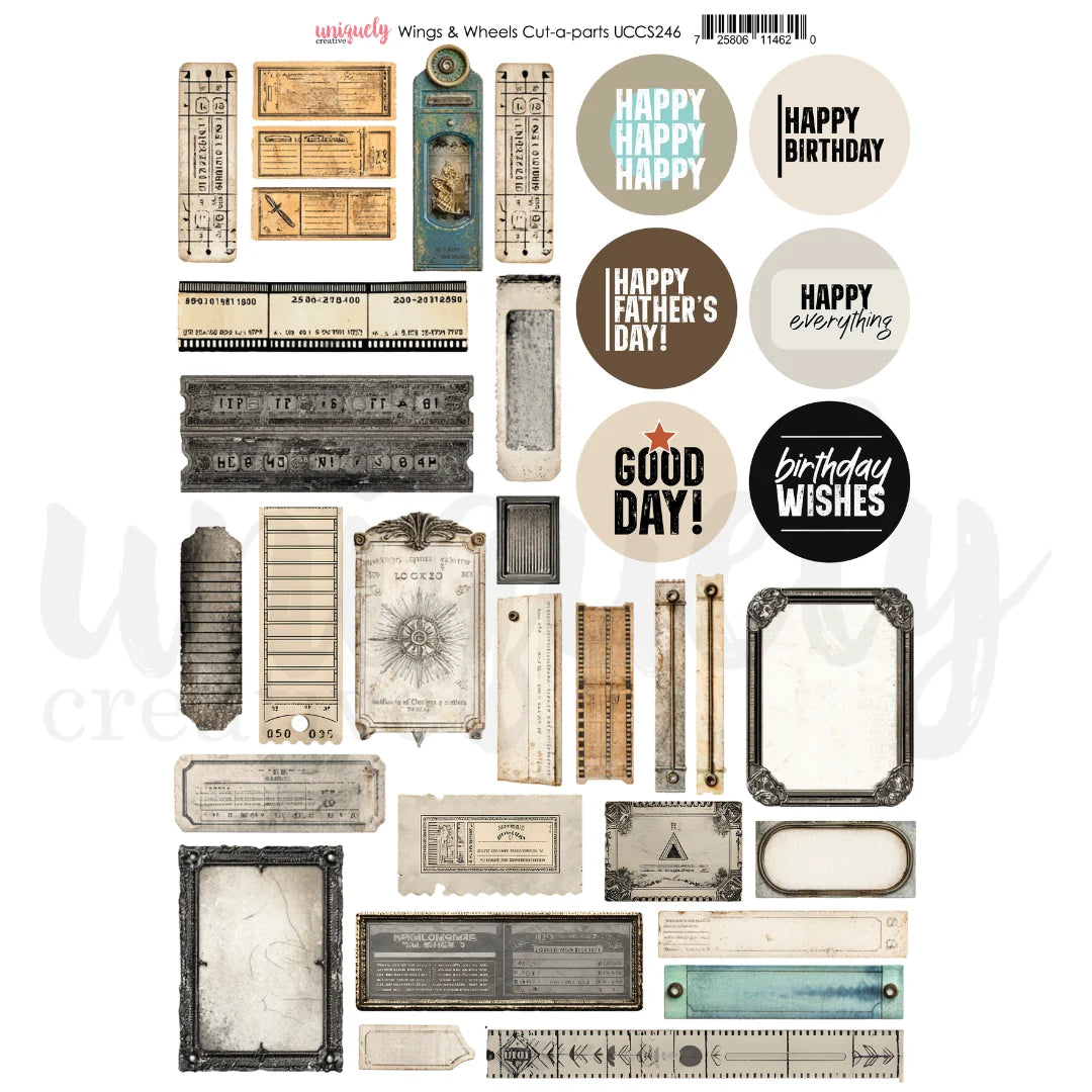 WINGS & WHEELS CUT-A-PART BY UNIQUELY CREATIVE