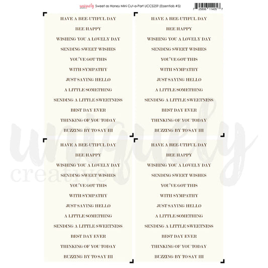 SWEET AS HONEY MINI CUT-A-PART BY UNIQUELY CREATIVE