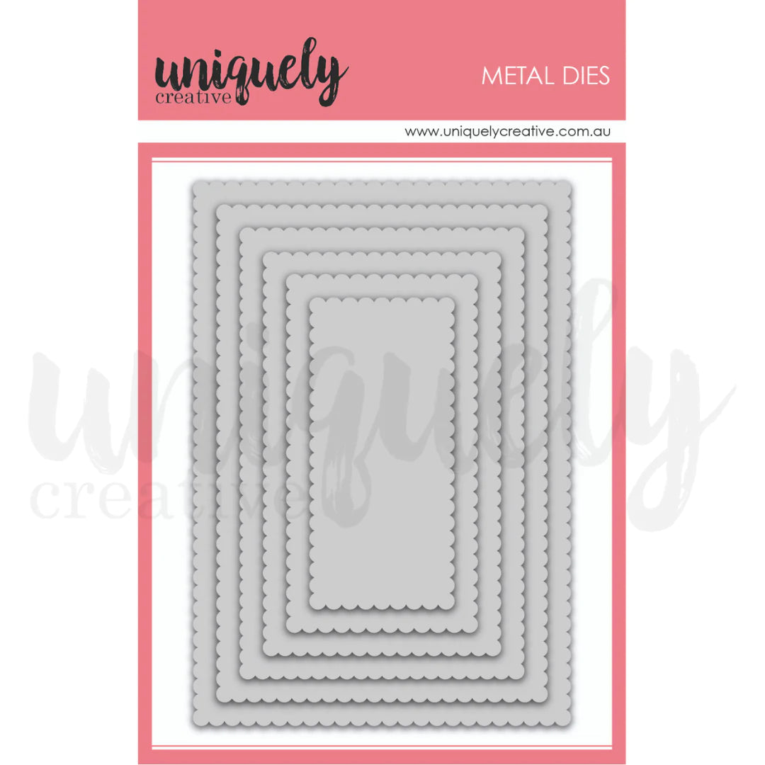 SCALLOPED NESTING RECTANGLE DIE