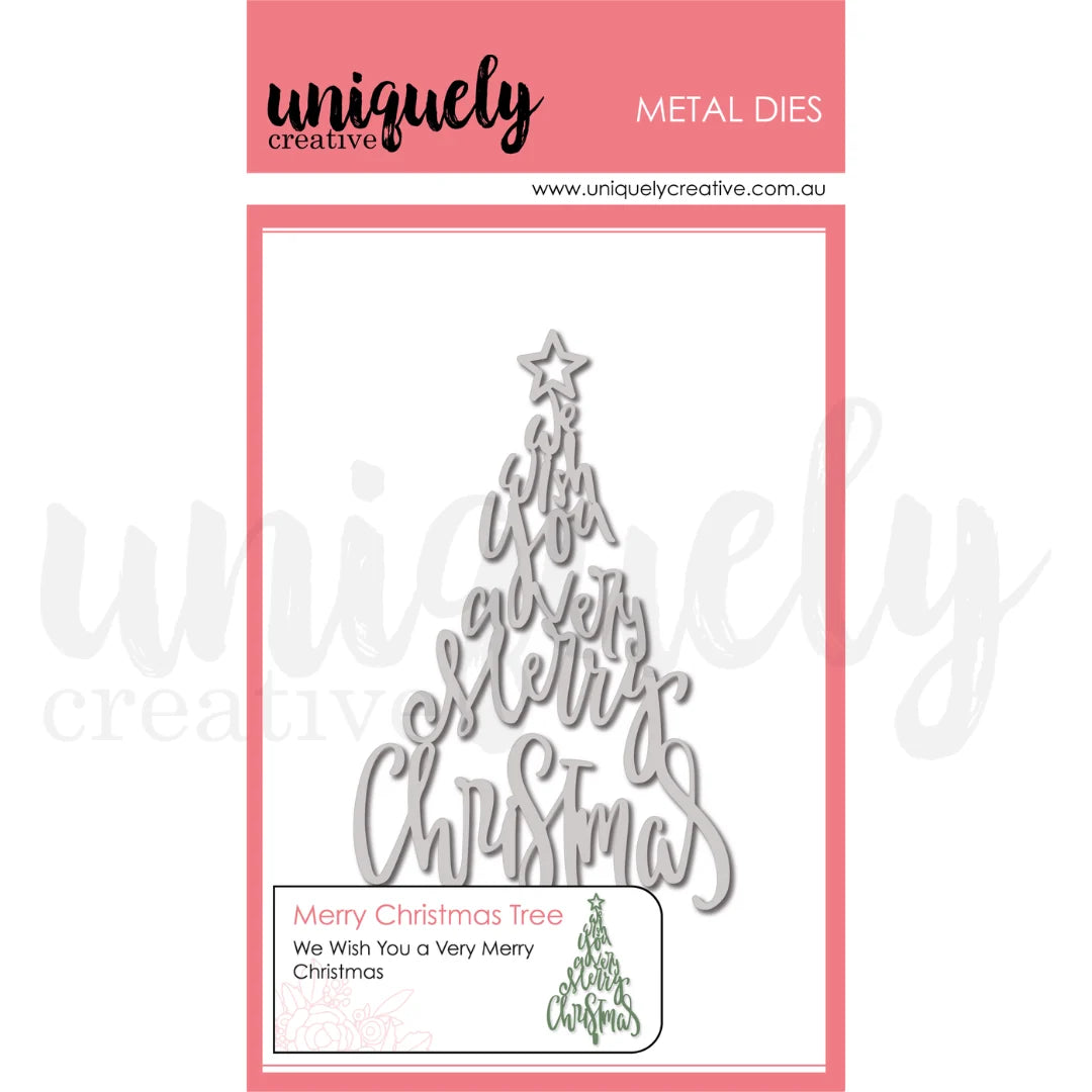 MERRY CHRISTMAS TREE DIE - UNIQUELY CREATIVE