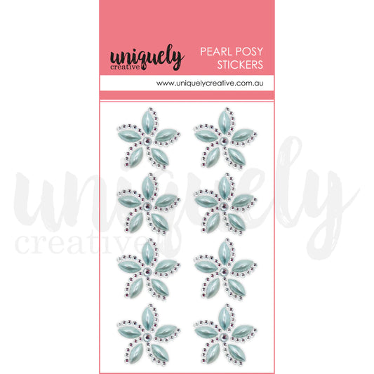 PEARL POSY STICKER PACK BY UNIQUELY CREATIVE - BLUE