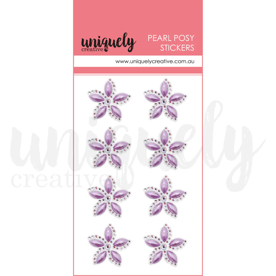 PEARL POSY STICKER PACK BY UNIQUELY CREATIVE - PURPLE