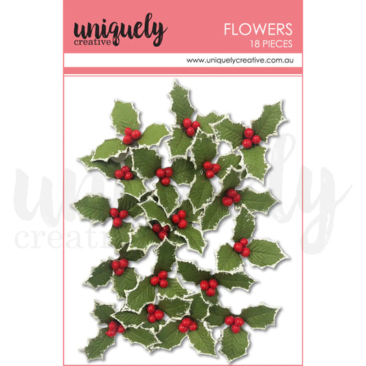 CHRISTMAS HOLLY FLOWERS BY UNIQUELY CREATIVE