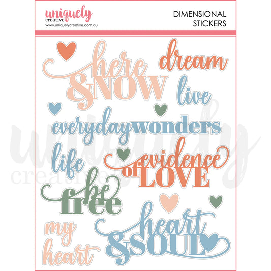 BOHO SOUL DIMENSIONAL STICKERS PACK BY UNIQUELY CREATIVE