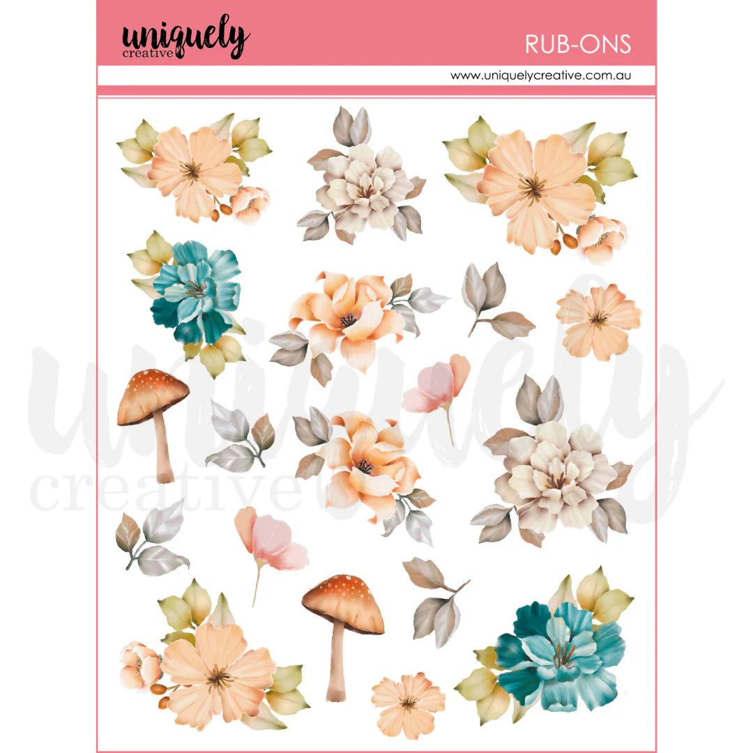 ENCHANTED FOREST RUB-ONS SHEET BY UNIQUELY CREATIVE