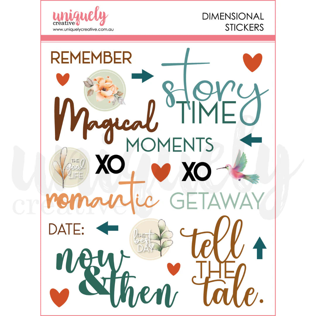 ENCHANTED FOREST DIMENSIONAL STICKERS PACK BY UNIQUELY CREATIVE