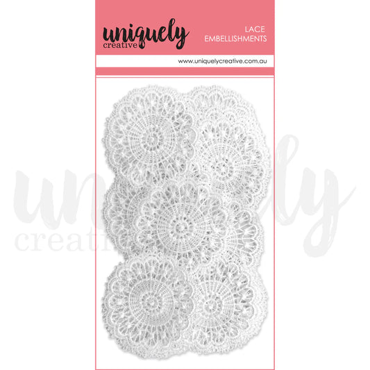 WHIMSICAL LACE PIECES BY UNIQUELY CREATIVE - 10PK