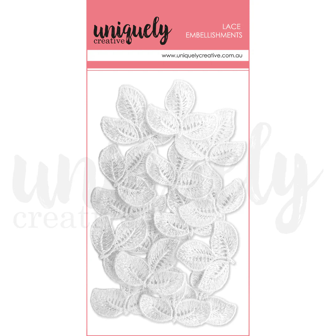 ROSE LACE LEAVES BY UNIQUELY CREATIVE - 3PK