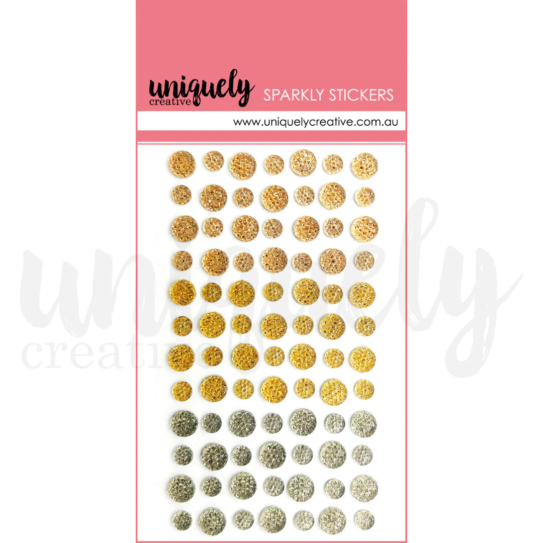 SPARKLY STICKERS - MIXED METALS - BY UNIQUELY CREATIVE