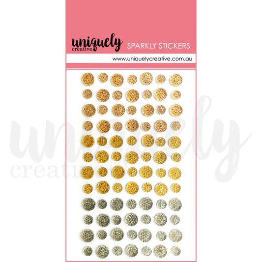 SPARKLY STICKERS - MIXED METALS - BY UNIQUELY CREATIVE