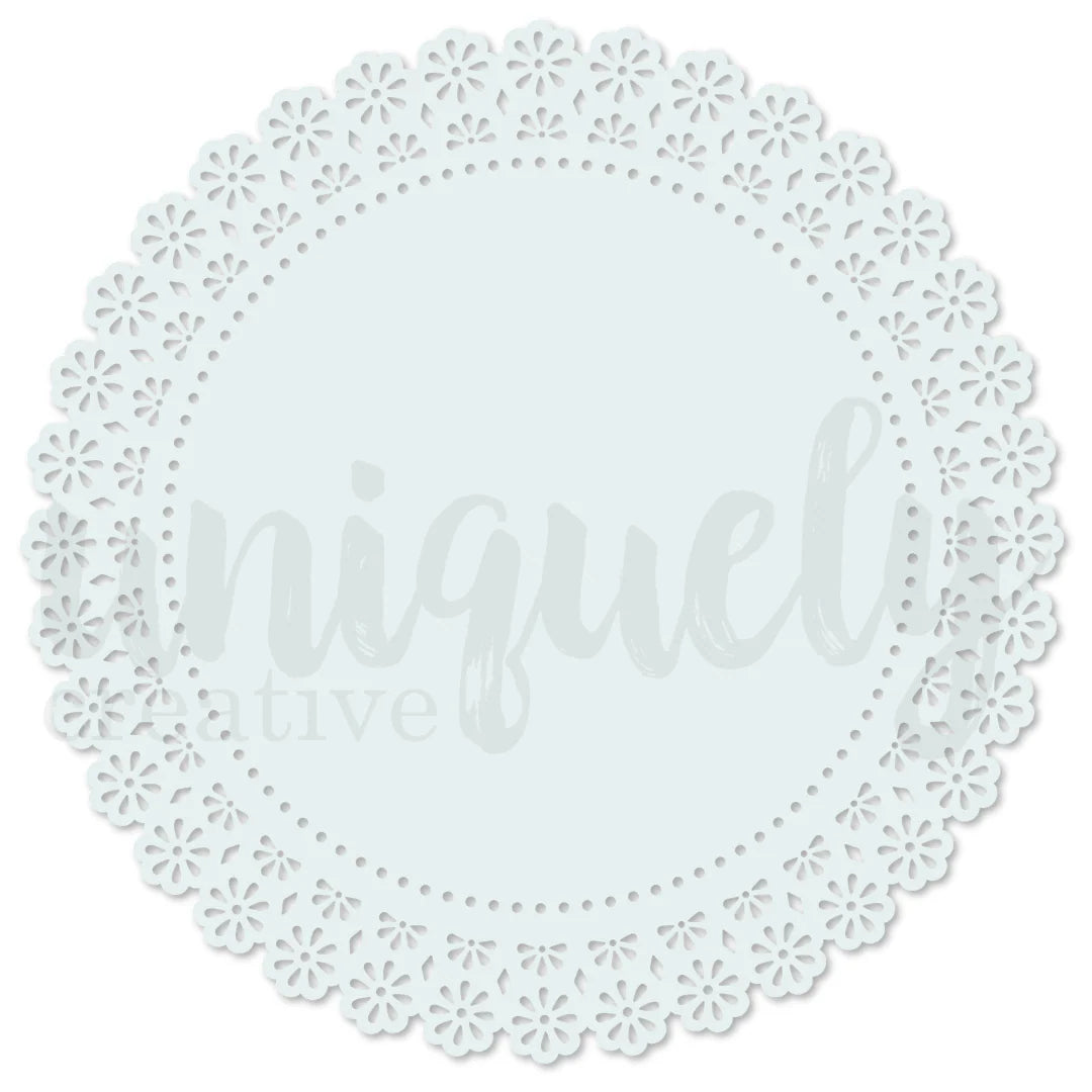 LIGHT BLUE LACY CIRCLE DECORATIVE BASE LAYER