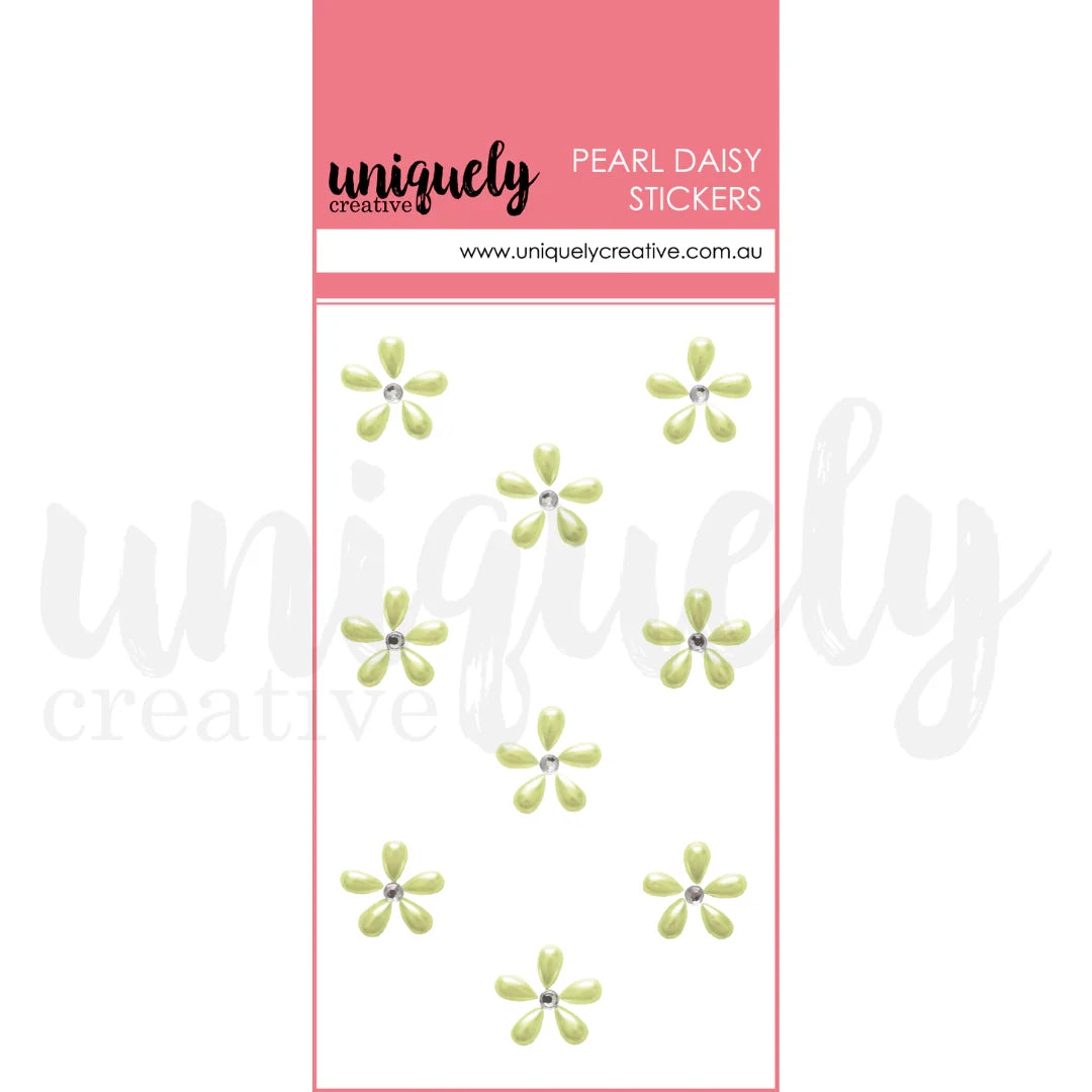 PEARL DAISY STICKER PACK BY UNIQUELY CREATIVE - GREEN