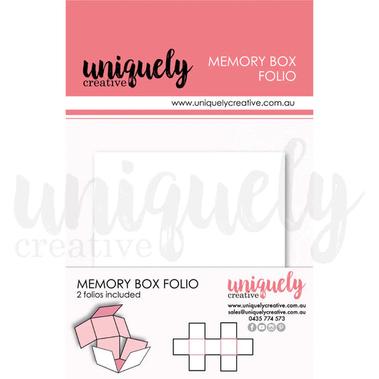 MEMORY BOX FOLIO 2 PACK - UNIQUELY CREATIVE - WHITE