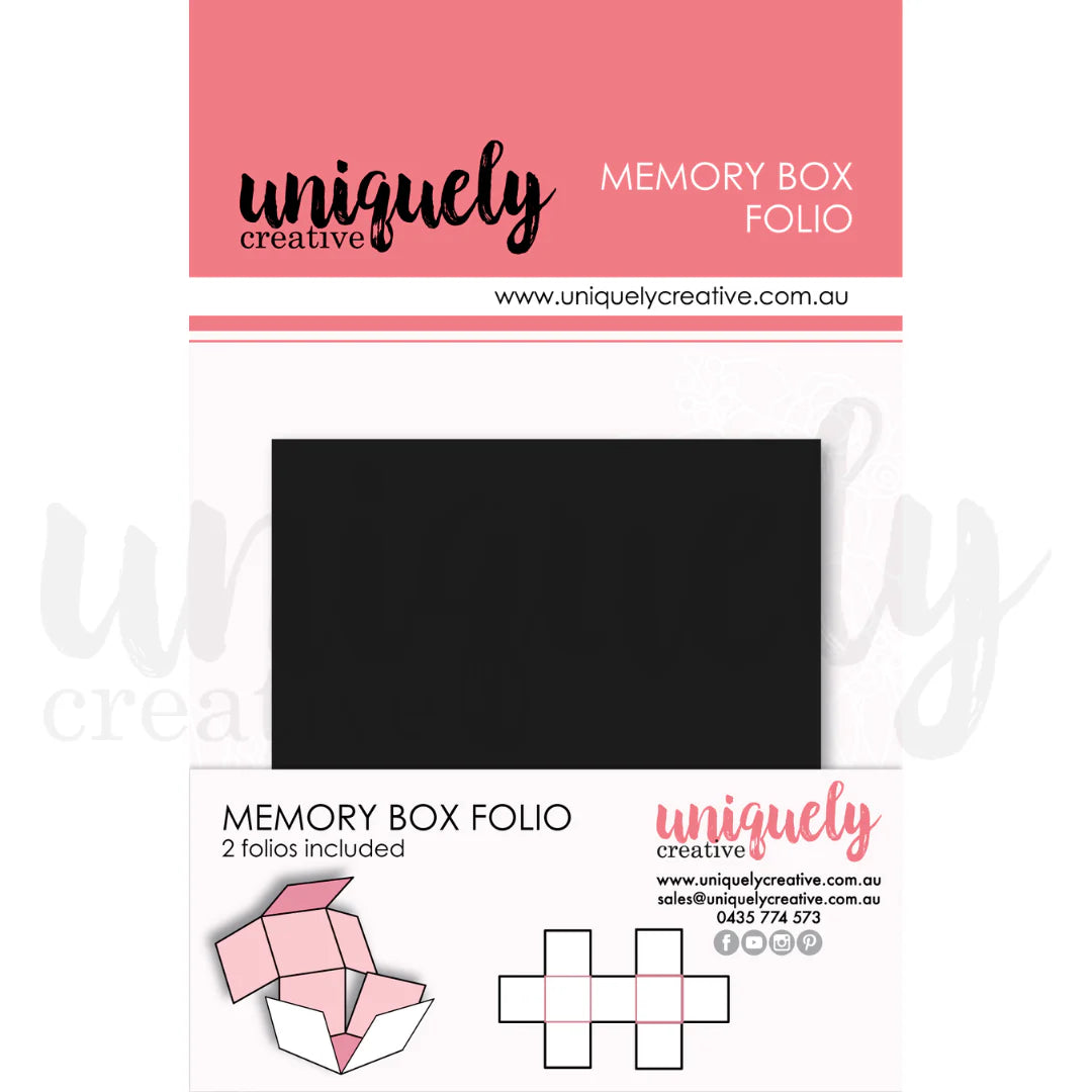 MEMORY BOX FOLIO 2 PACK - UNIQUELY CREATIVE - BLACK