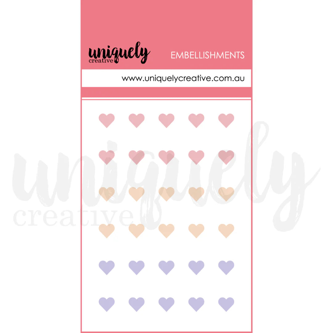 DEW DROP HEART STICKERS - ROMANTIC - UNIQUELY CREATIVE