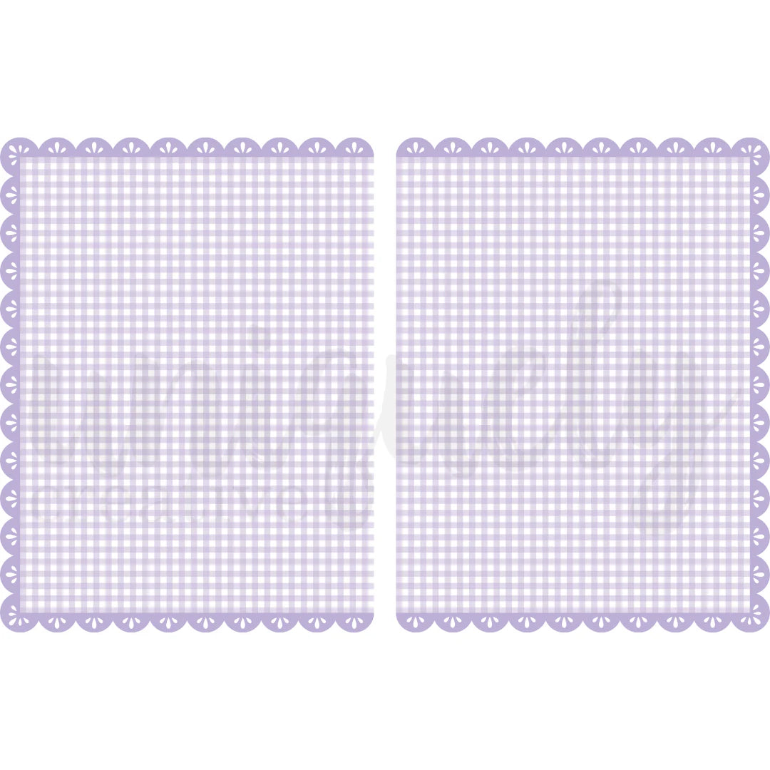 PURPLE GINGHAM DOUBLE DECORATIVE BASE LAYER