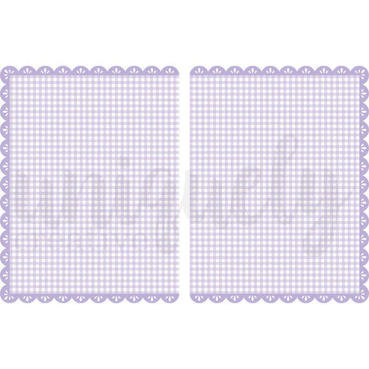 PURPLE GINGHAM DOUBLE DECORATIVE BASE LAYER
