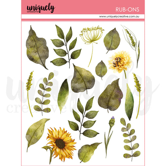 NATURE RUB-ONS SHEET BY UNIQUELY CREATIVE