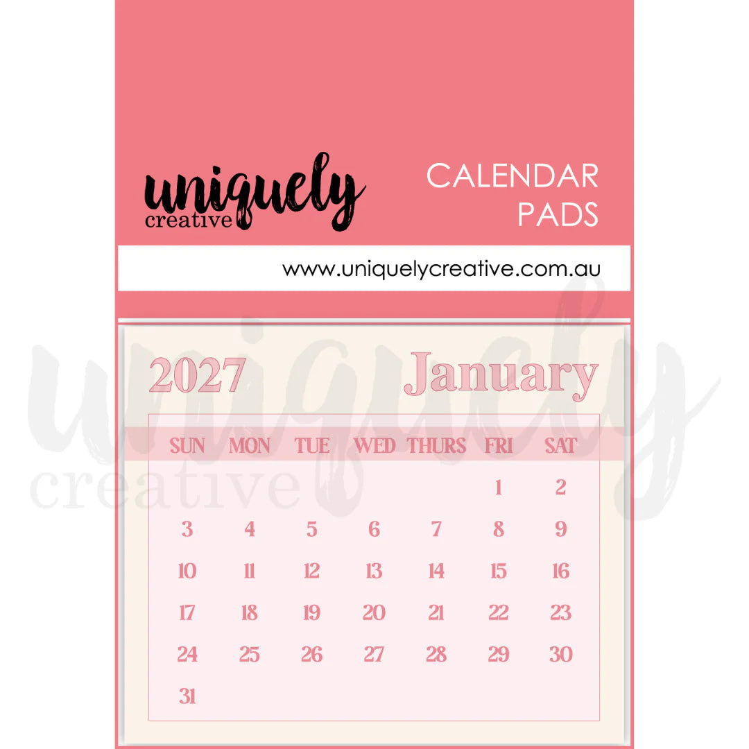 2027 CALENDAR PADS - UNIQUELY CREATIVE
