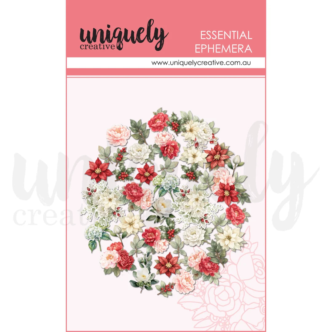 CHRISTMAS FLORAL EPHEMERA - BY UNIQUELY CREATIVE