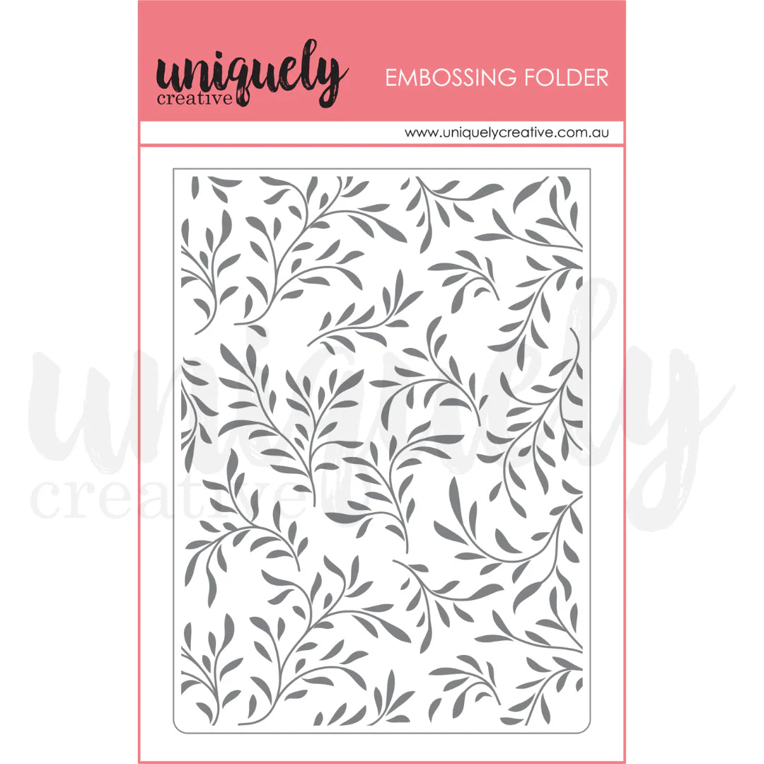 FOLIAGE EMBOSSING FOLDER BY UNIQUELY CREATIVE