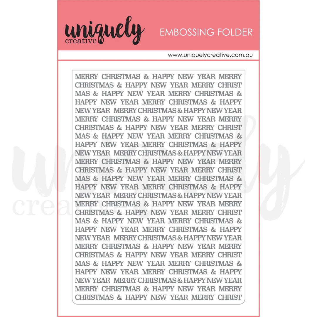 CHRISTMAS EMBOSSING FOLDER BY UNIQUELY CREATIVE