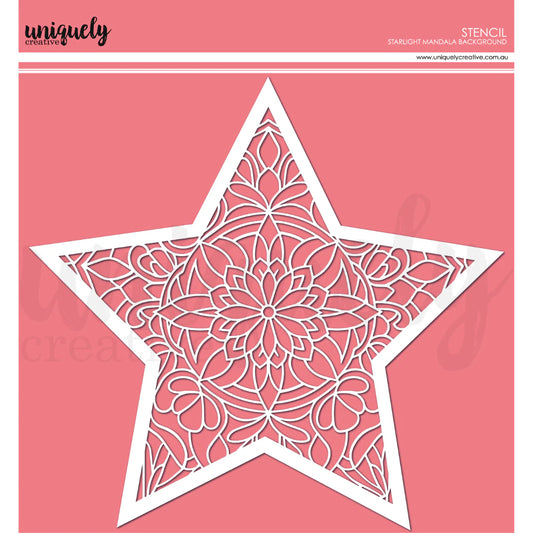 STARLIGHT MANDALA BACKGROUND STENCIL BY UNIQUELY CREATIVE