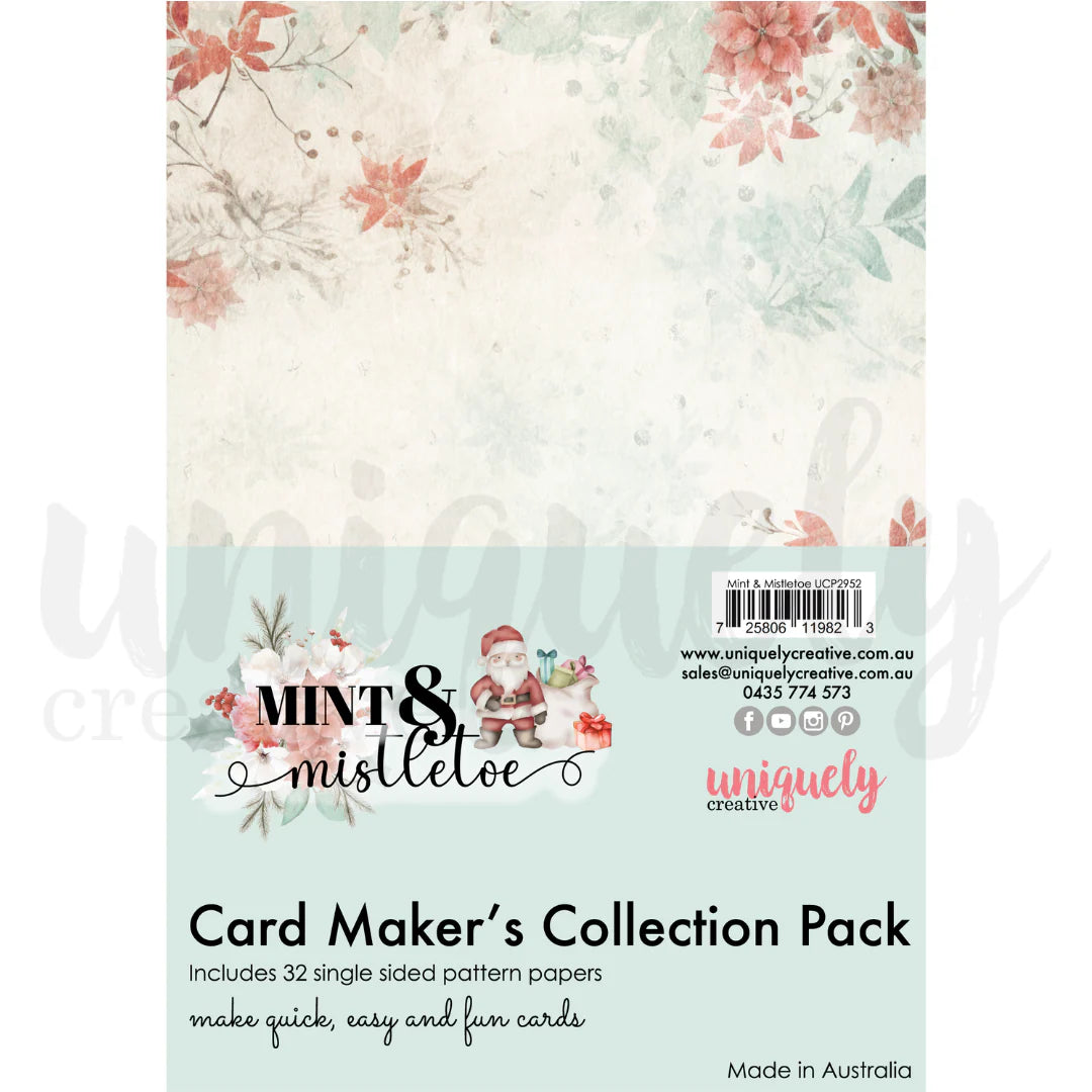 MINT & MISTLETOE A5 CARD MAKER'S COLLECTION PACK BY UNIQUELY CREATIVE