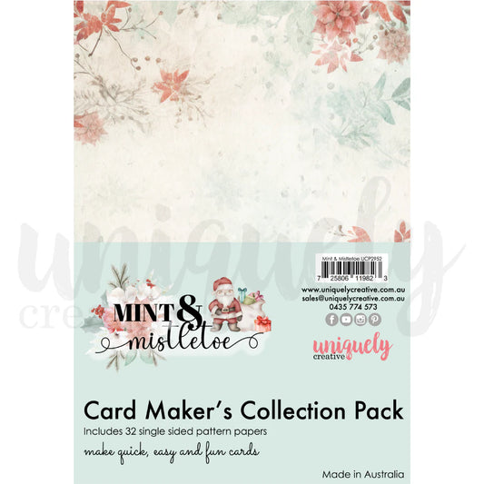 MINT & MISTLETOE A5 CARD MAKER'S COLLECTION PACK BY UNIQUELY CREATIVE