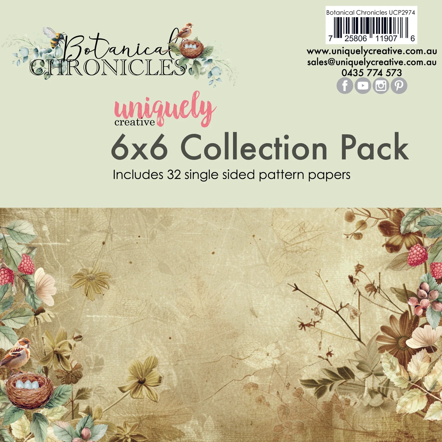 BOTANICAL CHRONICLES 6" x 6" COLLECTION PACK