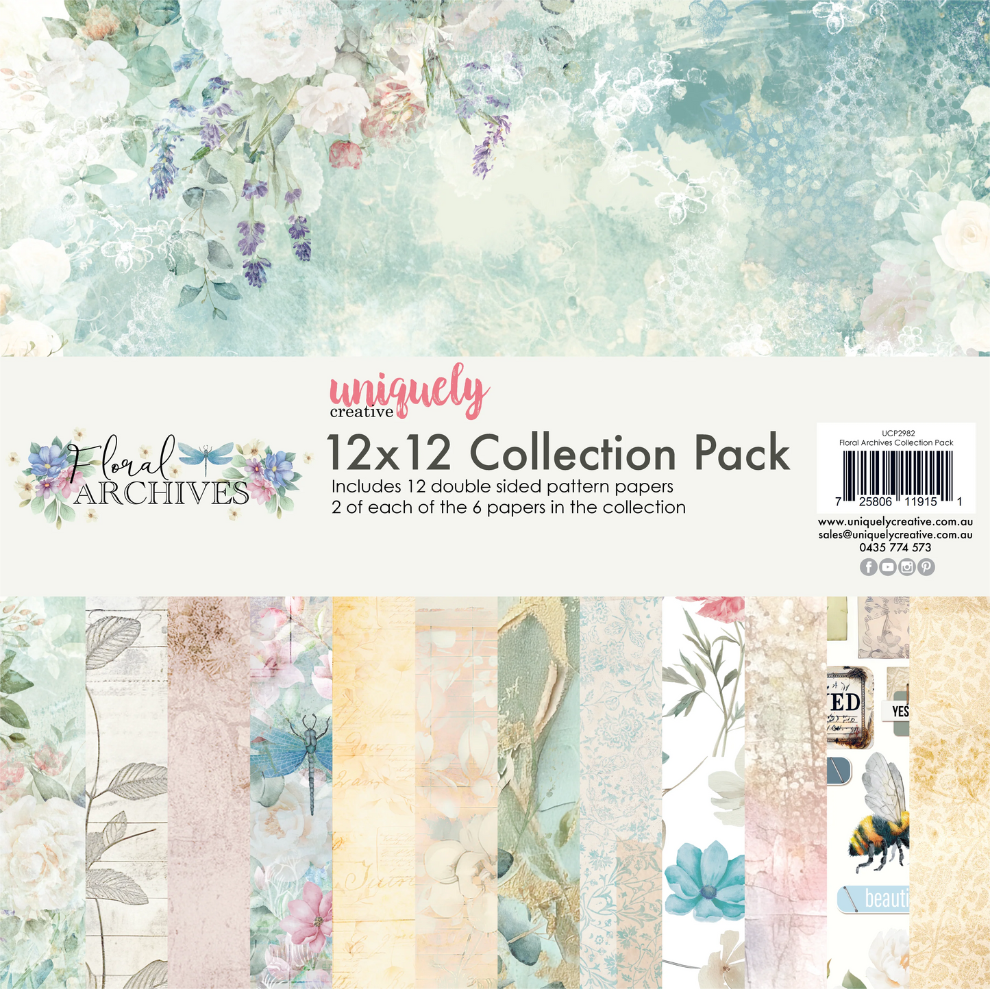FLORAL ARCHIVES 12" x 12" COLLECTION PACK