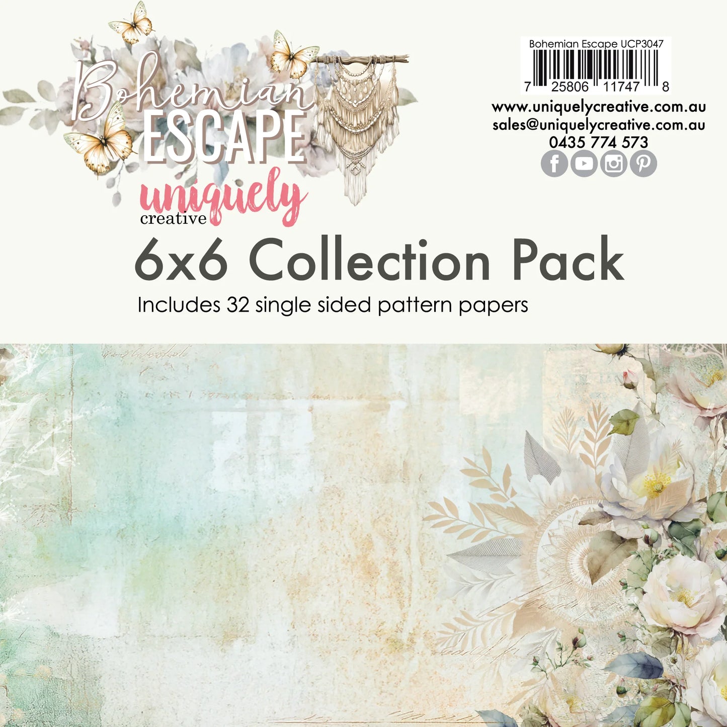 BOHEMIAN ESCAPE 6" x 6" COLLECTION PACK