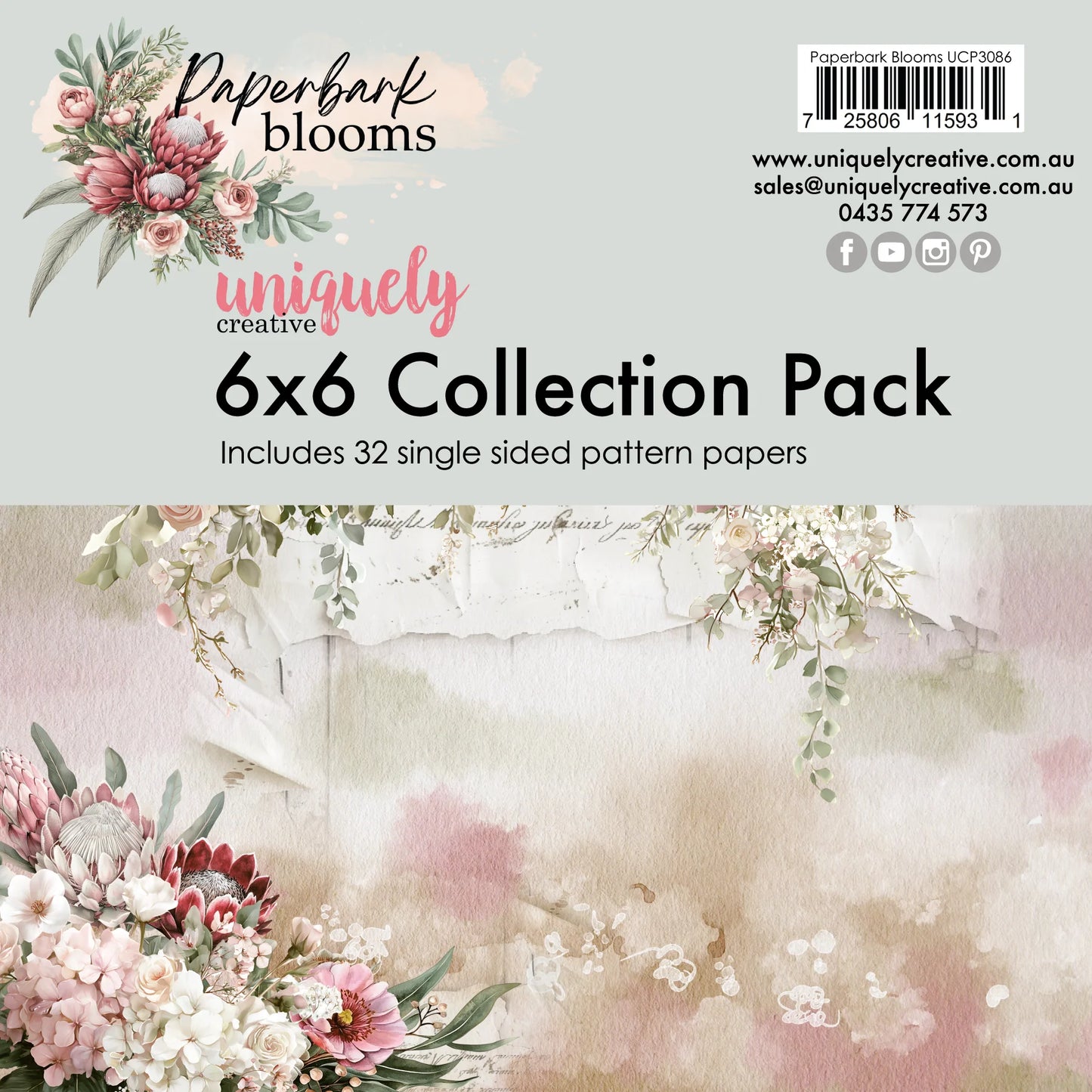 PAPERBARK BLOOMS 6" x 6" COLLECTION PACK